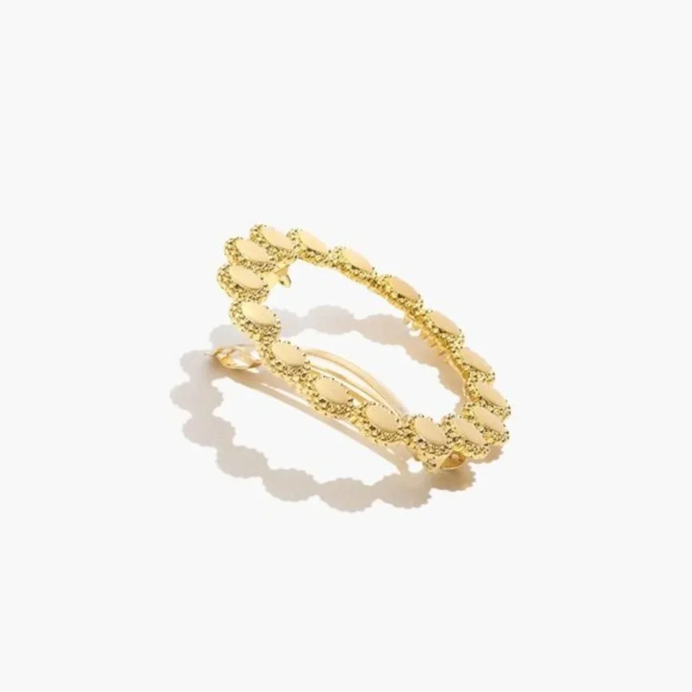 Madewell Gold Daisy Floral Circle Hair Barrette Clip
